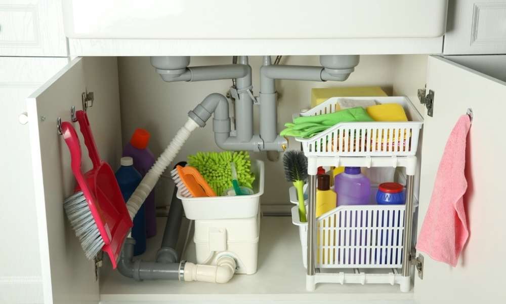 How to organize under kitchen sink