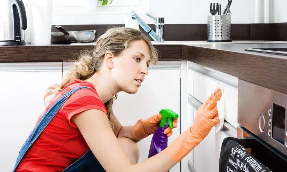 The first thing you should do is clean your  glass kitchen cabinets doors