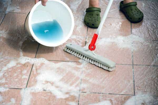 Tile Scrubbing: Special Brush