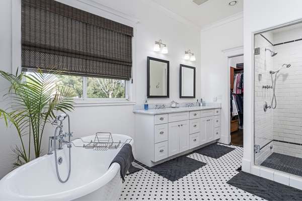 beautiful towels in bathroom