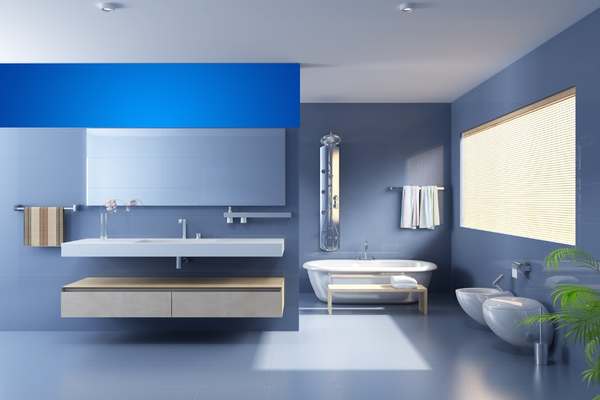 Enjoy the light and shade in bathroom