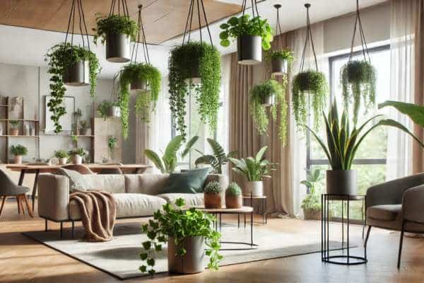 Hanging Plant Ideas for Arrange Plants In Living Room