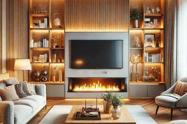 Living Room With Fireplace And Tv Ideas