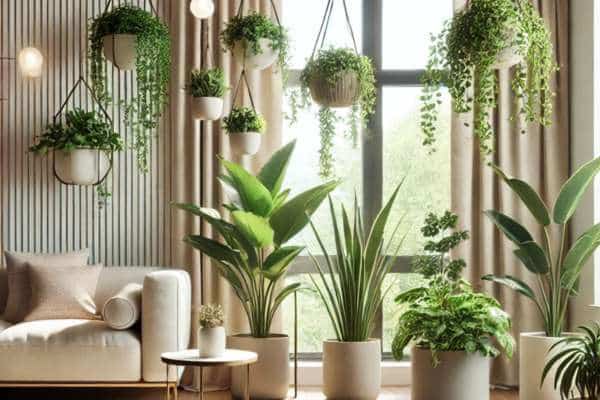 Plant Arrangement Based on Living Room Size 