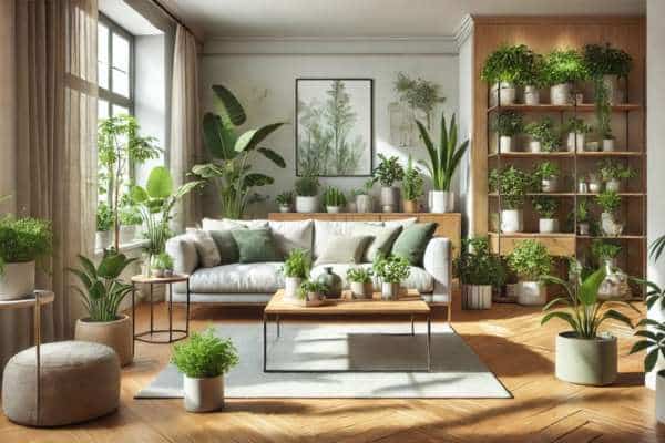 Plant-Friendly Furniture for Living Room Indoor Plant Decoration