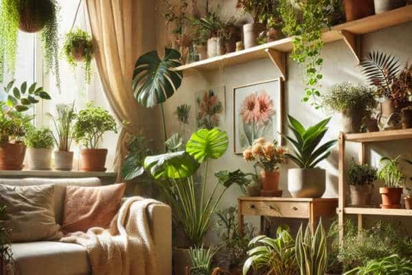 Seasonal Plant Rotations for Arrange Plants In Small Living Room