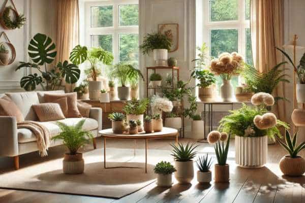 Seasonal Plant Styling for Living Room Indoor Plant Decoration