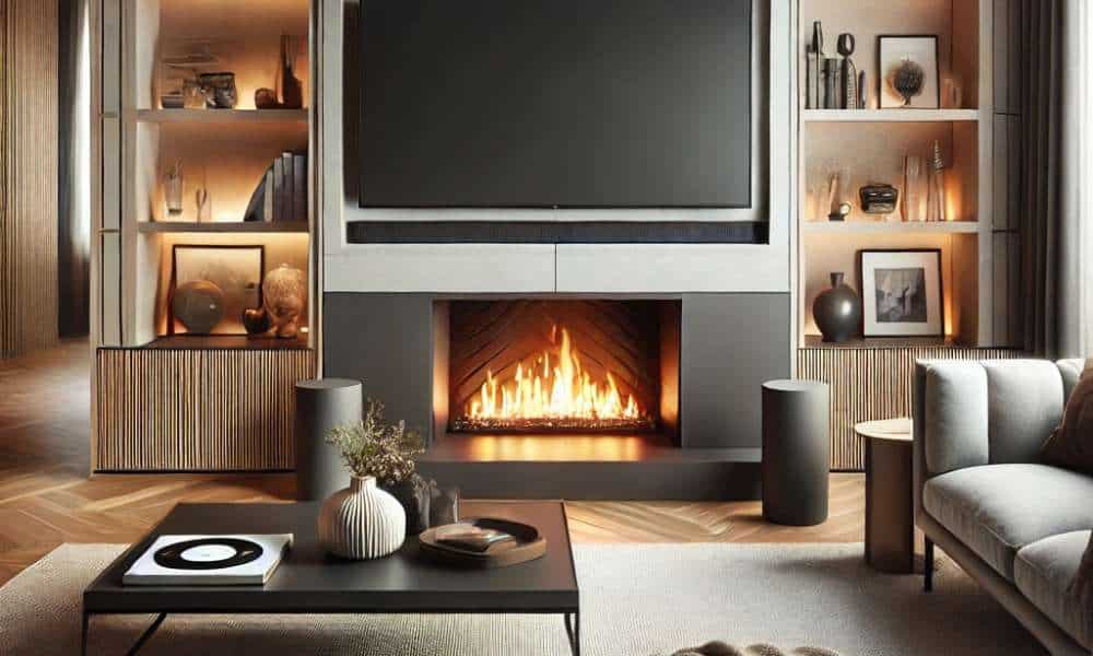 Where to Place TV in Living Room with Fireplace