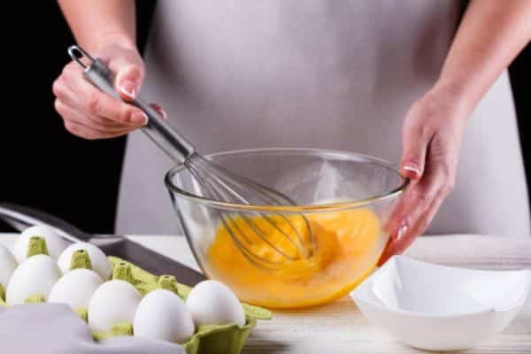 Beat your eggs well to Scramble Eggs in a Stainless Steel Pan