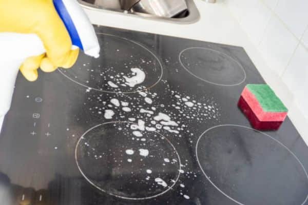 Clean with Baking Soda or Cooktop Cleaner