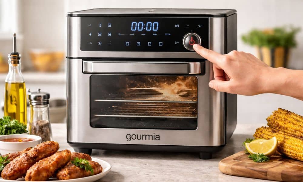 how to turn off gourmia air fryer oven